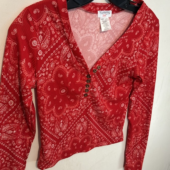 Girl Bandanna Long Sleeve Top - Picture 2 of 4